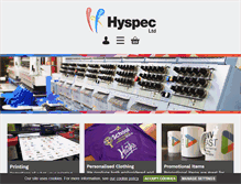 Tablet Screenshot of hyspec.co.uk